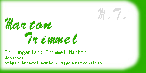 marton trimmel business card